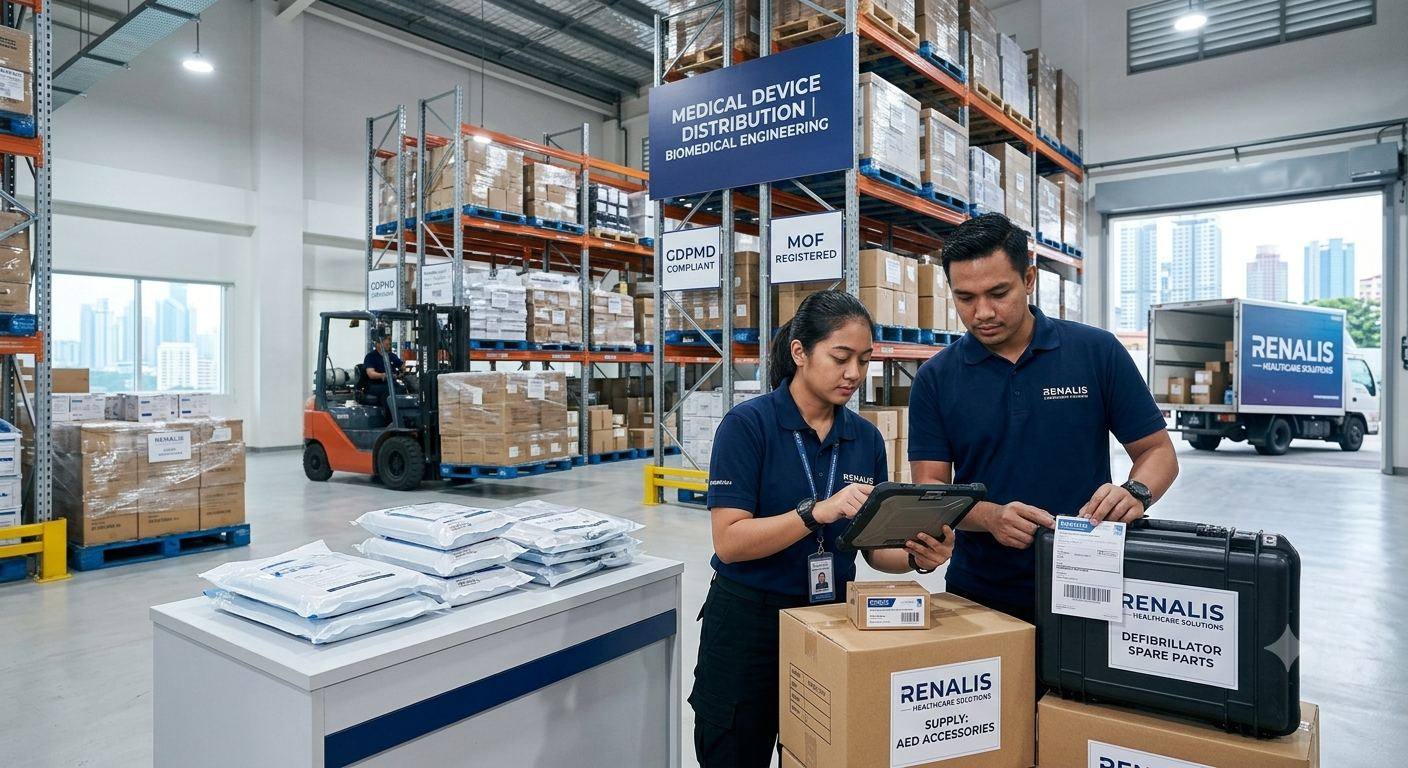 Renalis warehouse operations — medical device distribution with GDPMD-aligned processes